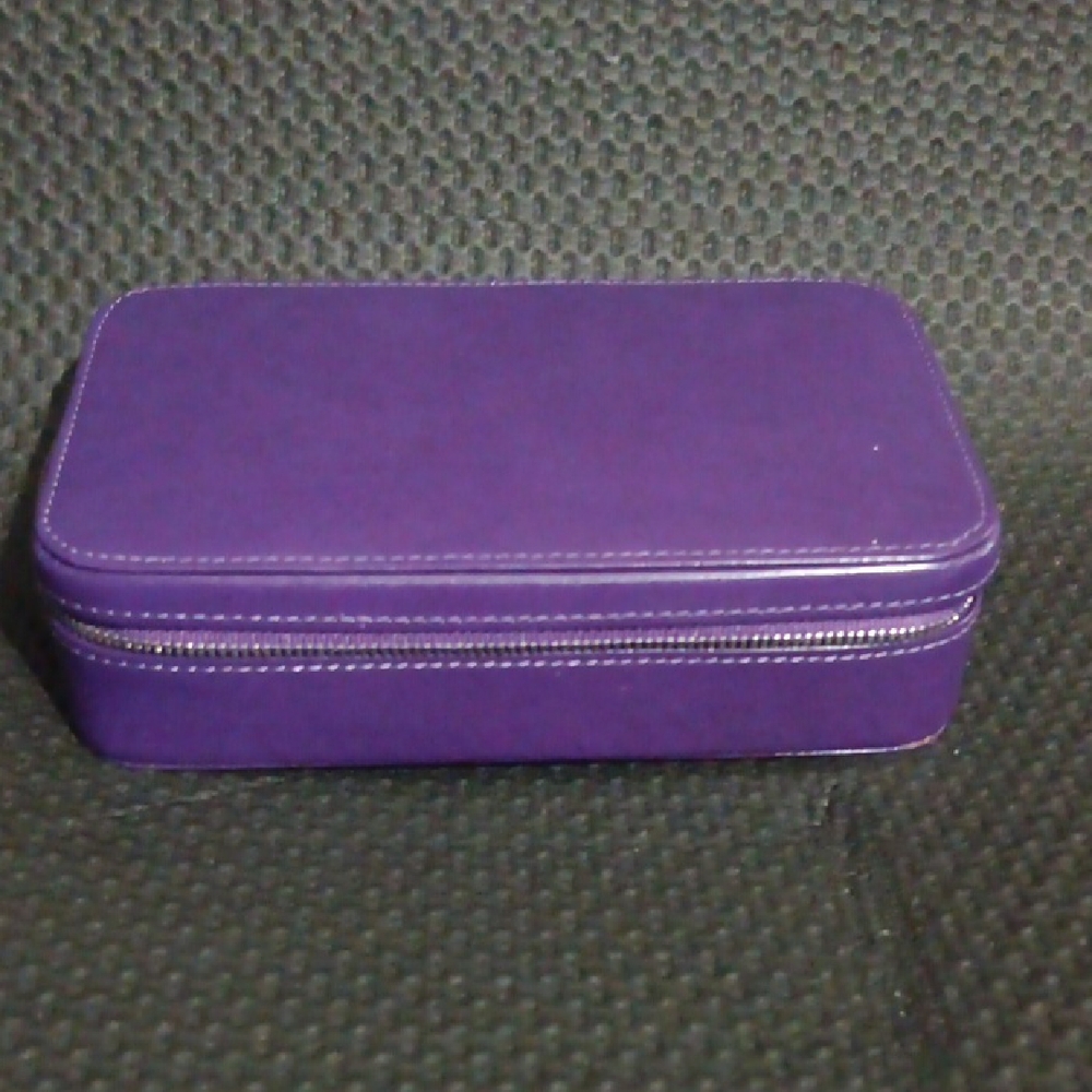 Purple Rectangular Zip Case Jewley Case